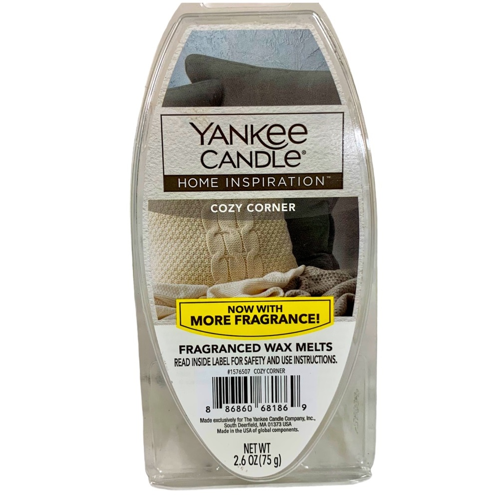 YANKEE CANDLE (Box: K) NEW Cozy Corner Wax Melts -2.6oz